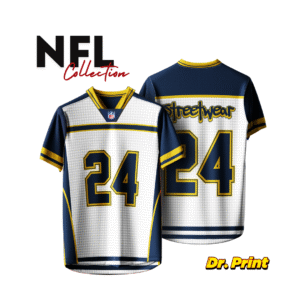 Adult Jersey - STREETWEAR WHITE BLUE YELLOW